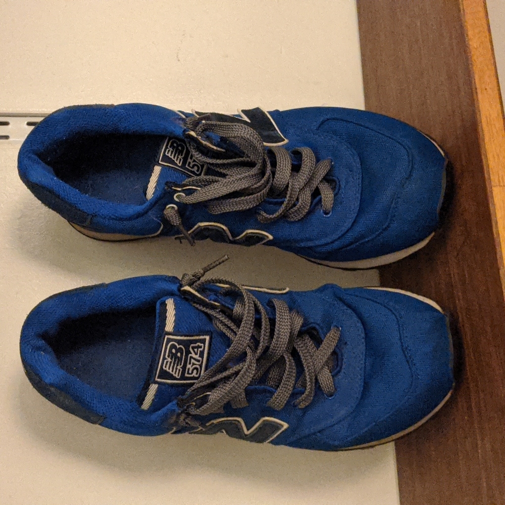 New Balance 574 blue suede
